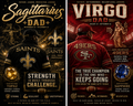 Sagittarius Dad Football Team Garden Flag – Zodiac Football Fan Banner