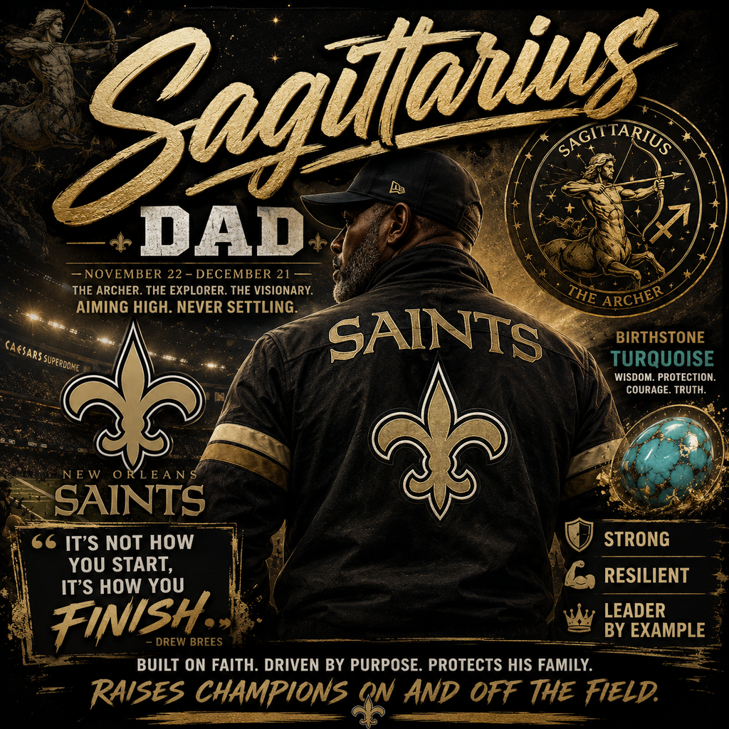 Sagittarius Dad Football Team Garden Flag – Zodiac Football Fan Banner