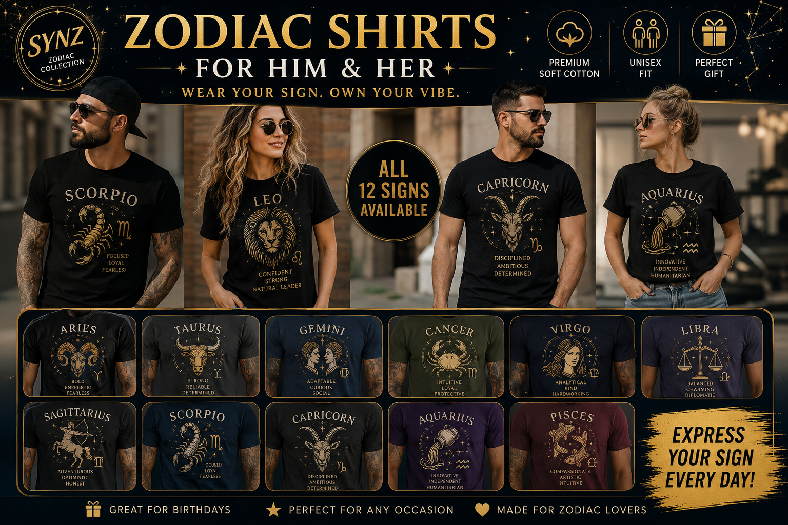 Dad Football Tee | Zodiac Dad T-Shirt